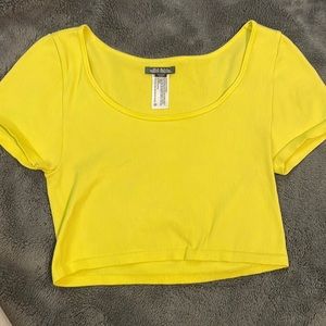 Wild Fable yellow crop top juniors M